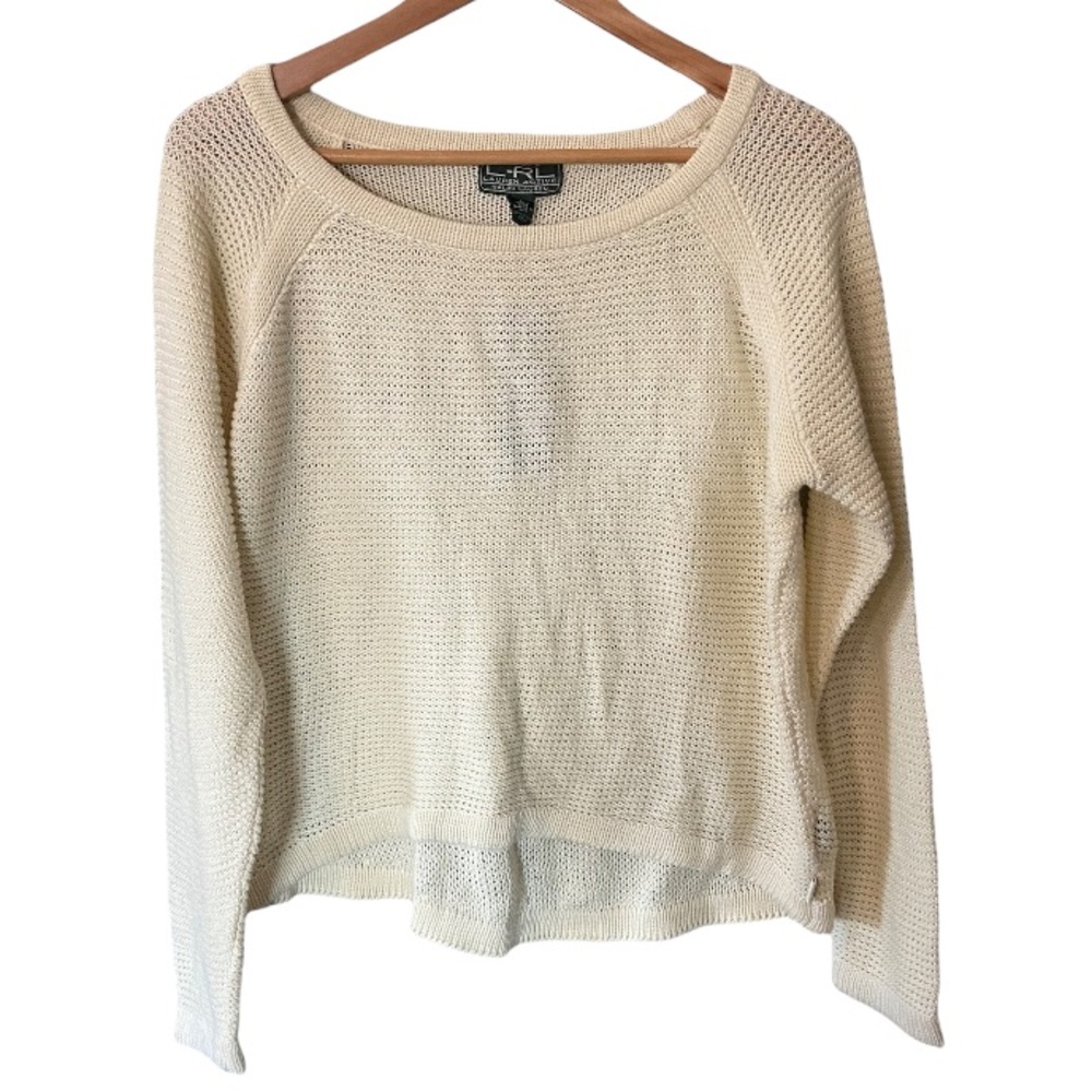 Lauren Ralph Lauren Active Open Knit Cotton Sweater